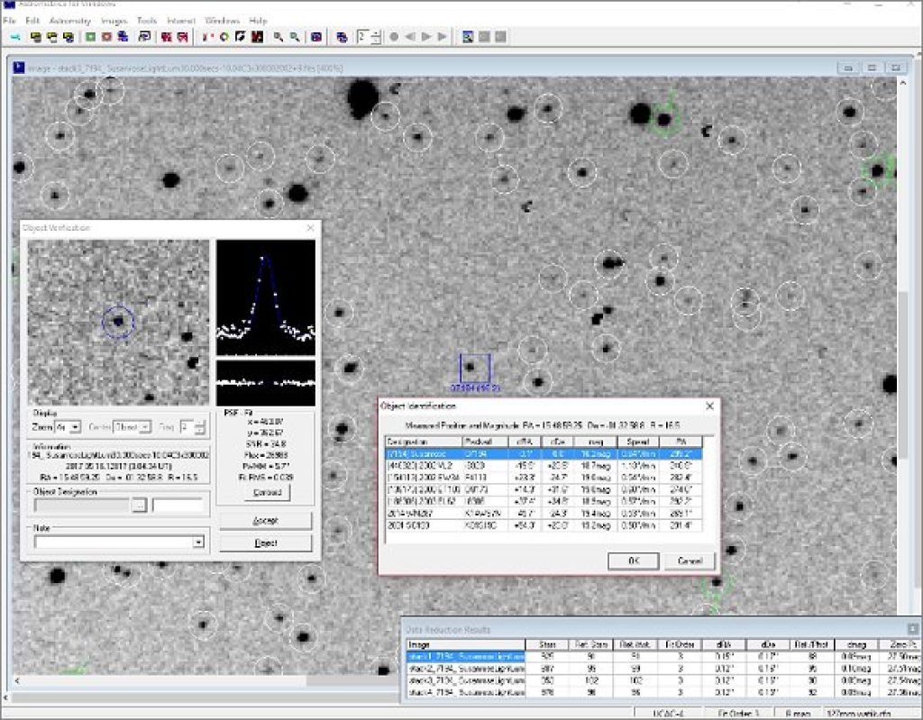 logiciel Astrometrica