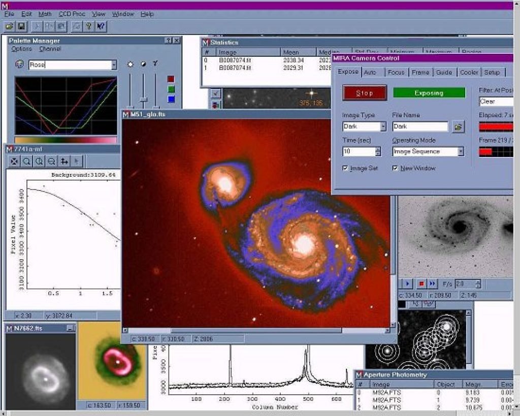 logiciel d'imagerie astronomique MIRA